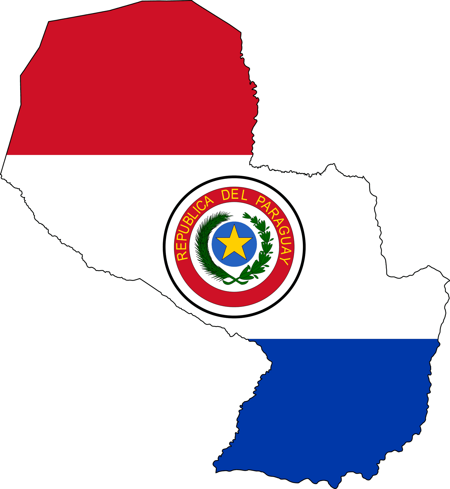 Paraguay Mapwith Flagand Coatof Arms PNG Image