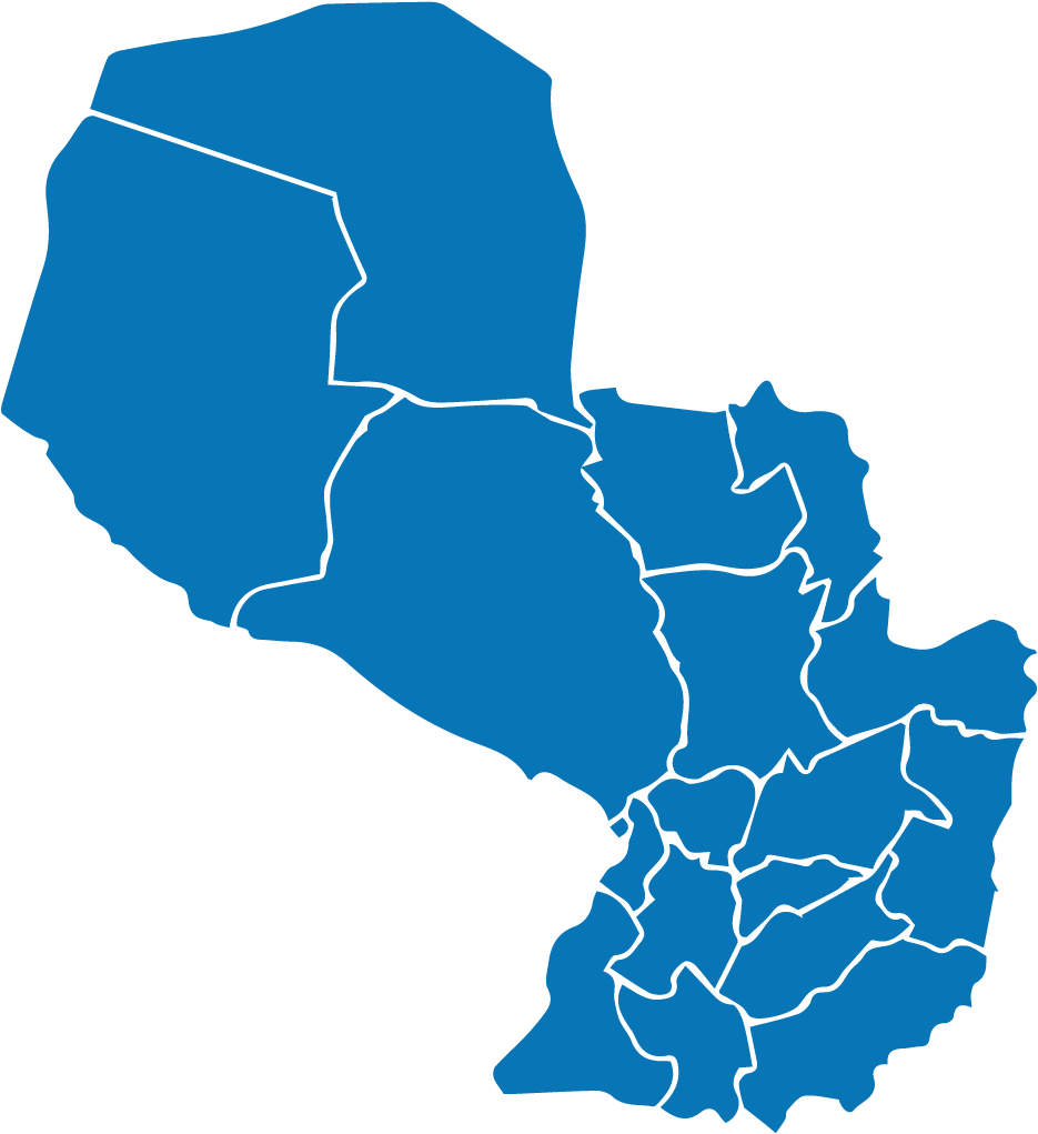 Paraguay Political Division Map PNG Image