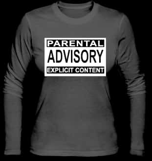 Parental Advisory Explicit Content Shirt PNG Image