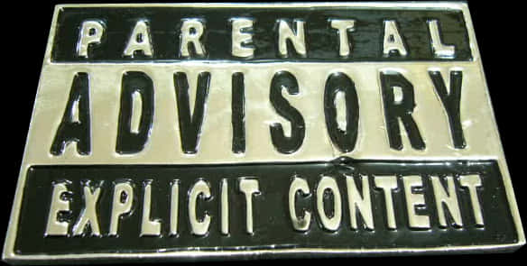 Parental Advisory Explicit Content Sign PNG Image