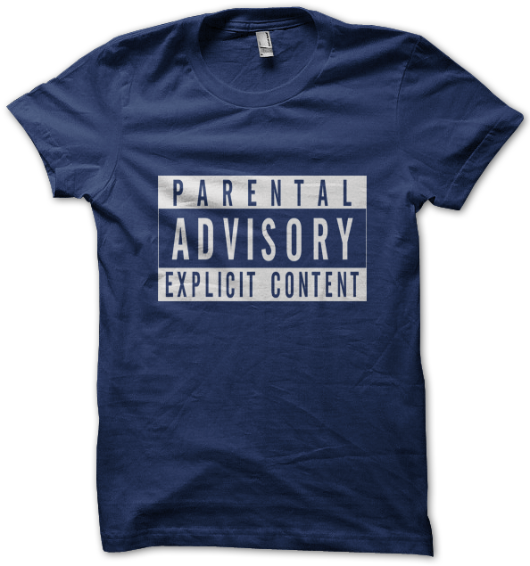 Parental Advisory Explicit Content T Shirt PNG Image