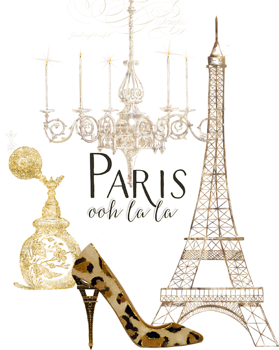 Paris Chic Glamour Art PNG Image