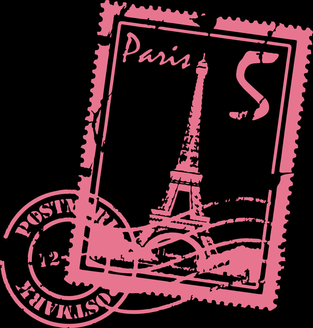 Paris Stamp Illustration PNG Image