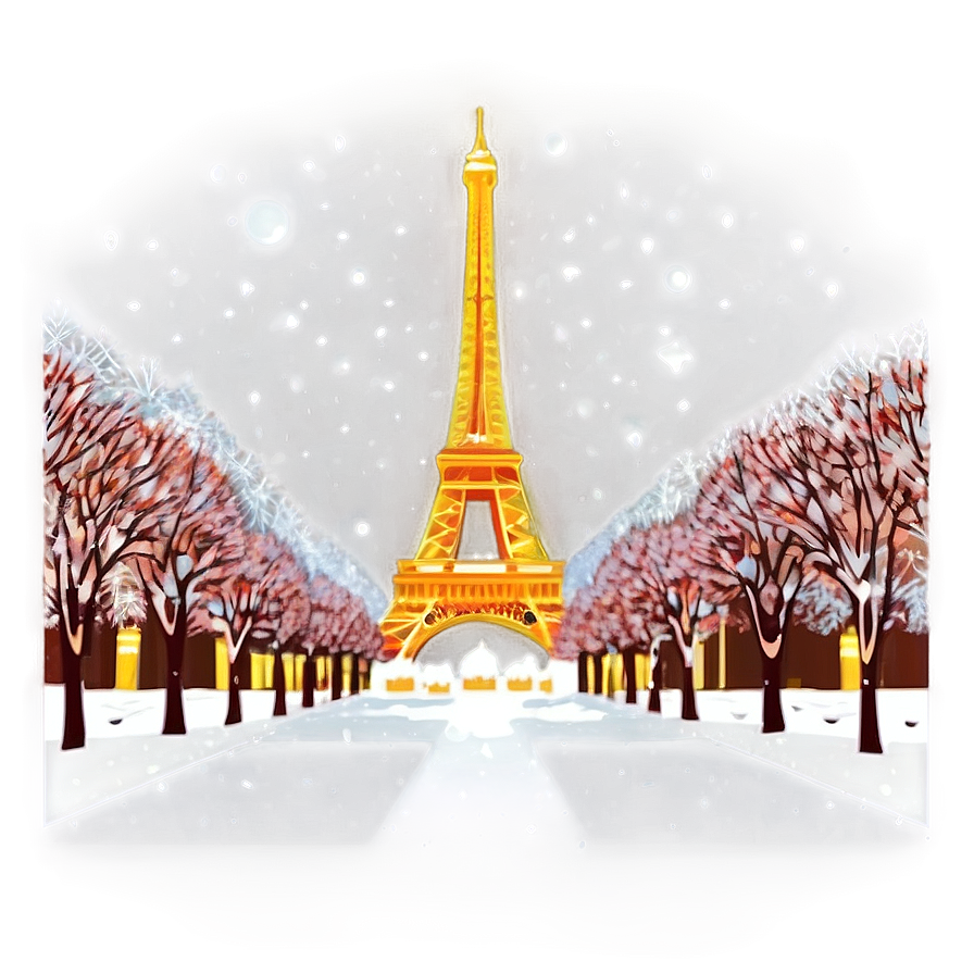 Paris Winter Wonderland Scene Png 81 PNG Image