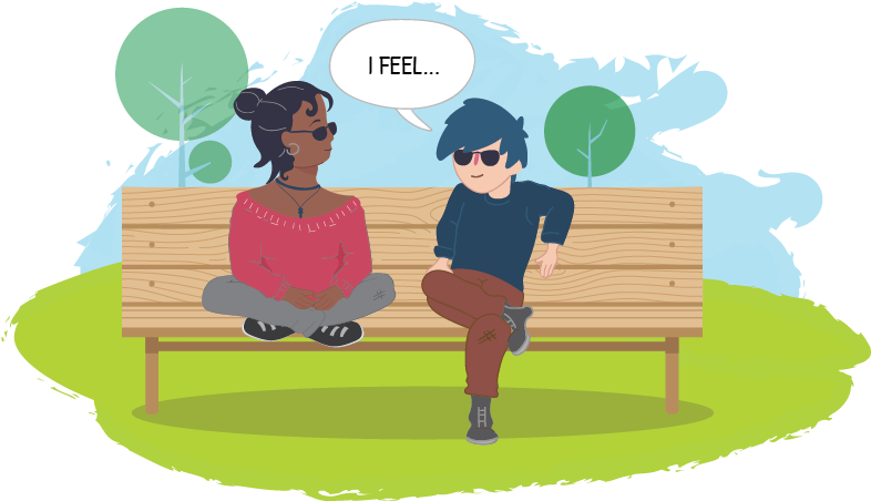 Park Bench Communication Illustration PNG Image