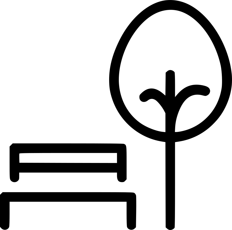 Park Benchand Tree Icon PNG Image