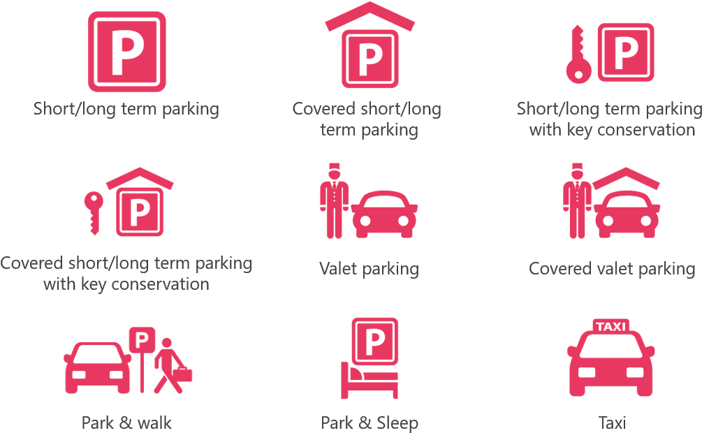 Parking Options Infographic PNG Image