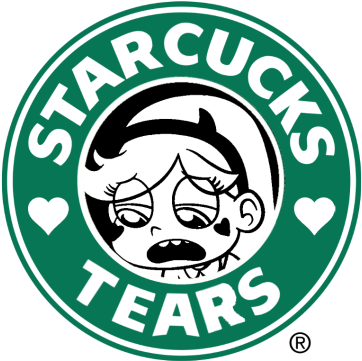 Parody Coffee Logo Crying Cartoon PNG Image