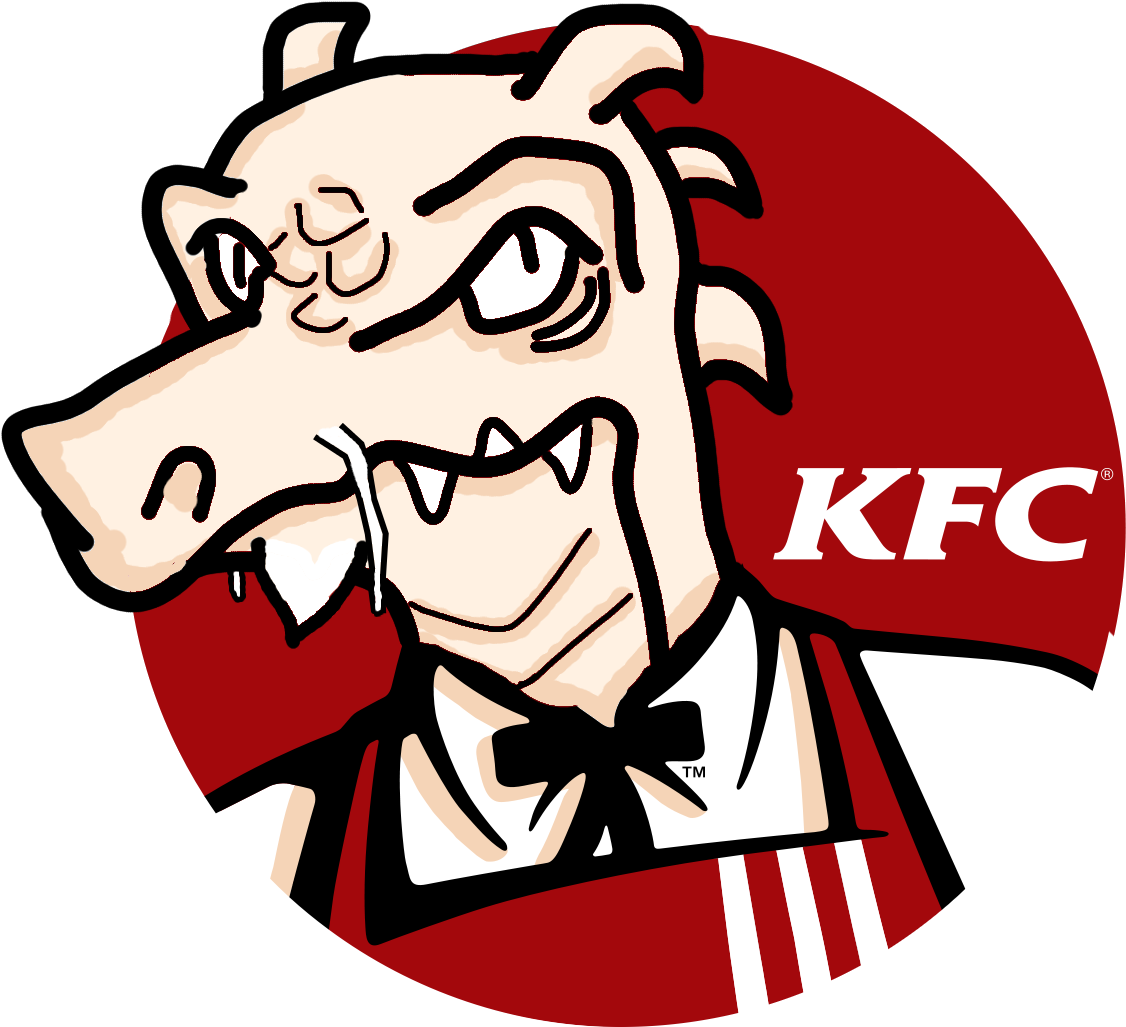 Parody K F C Logo Cartoon Character PNG Image