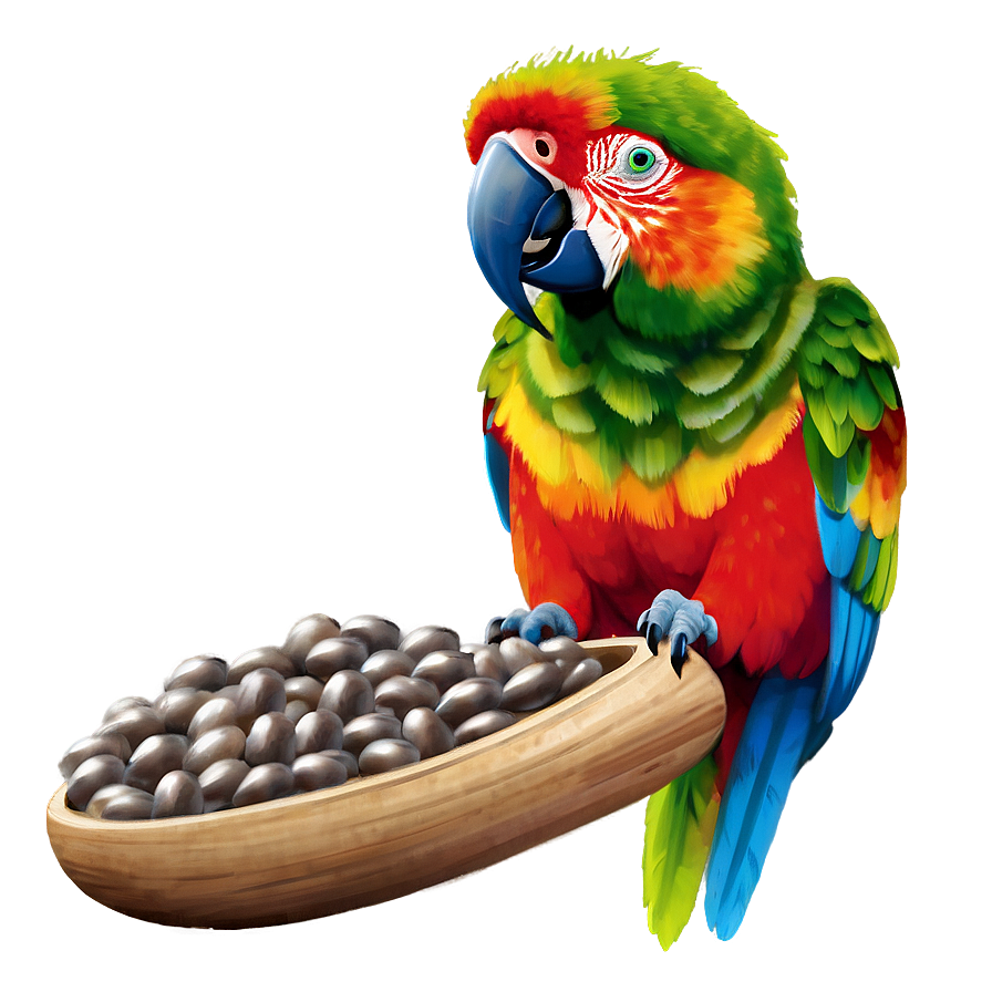 Parrot Eating Seed Png Crf PNG Image