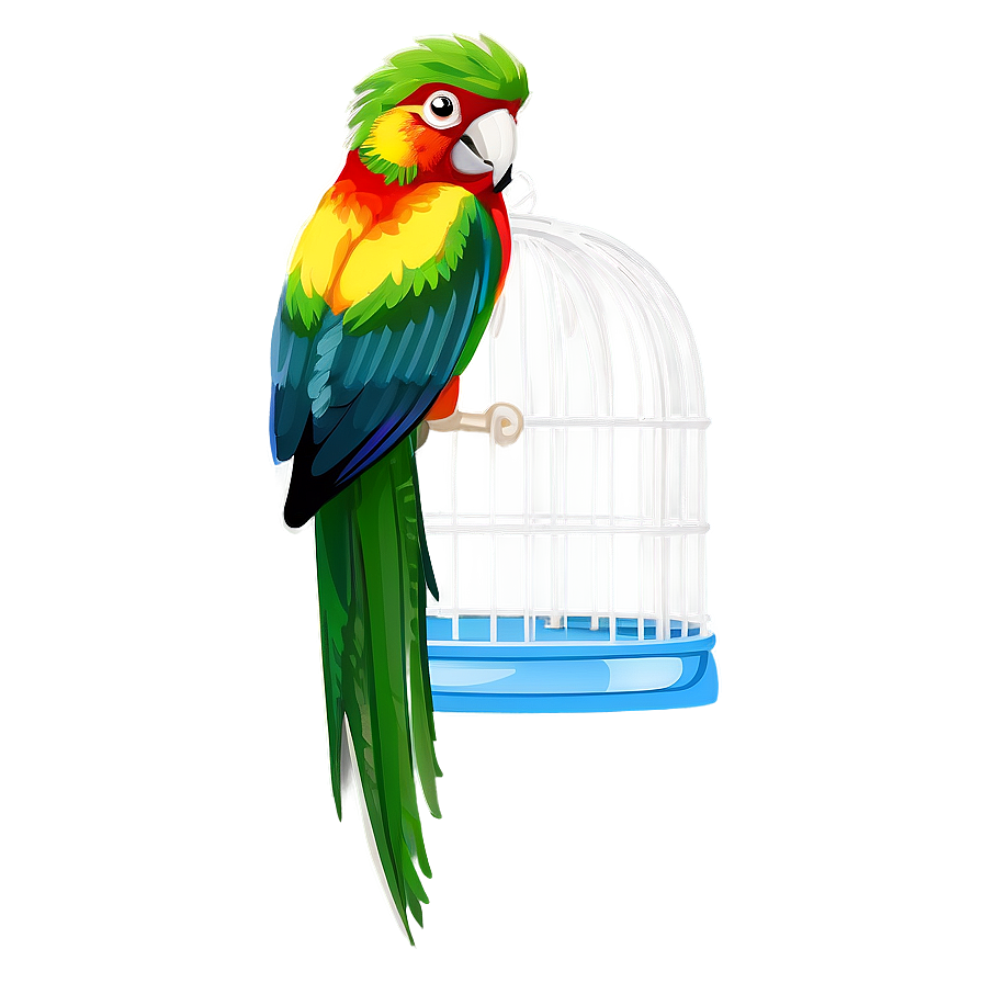 Parrot In Cage Png Ahr PNG Image