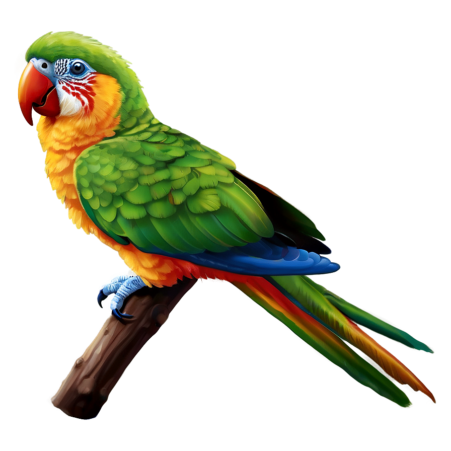 Parrot On Branch Png Any70 PNG Image