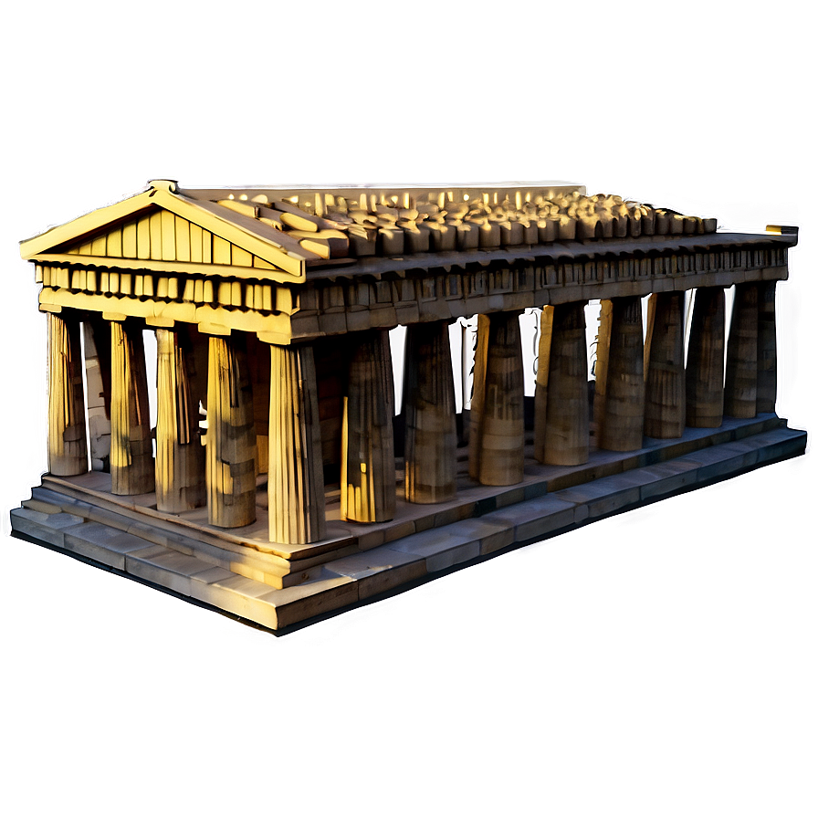 Parthenon Golden Hour Png 84 PNG Image