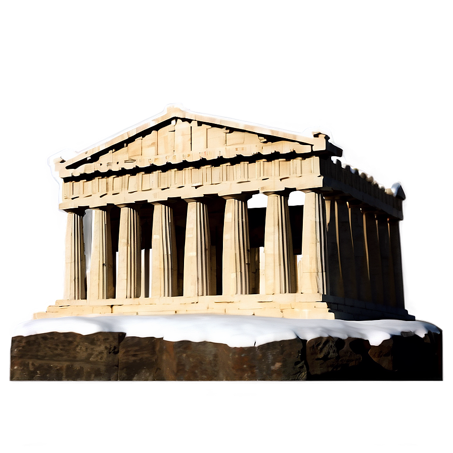 Parthenon Winter Scene Png Cft46 PNG Image