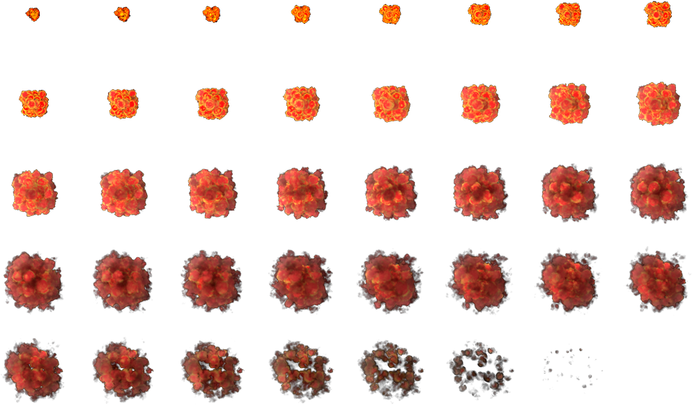 Particle Decay Sequence PNG Image