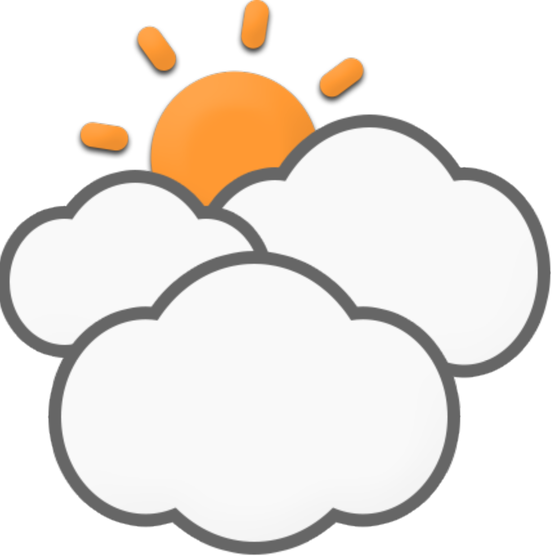 Partly Cloudy Weather Icon PNG Image