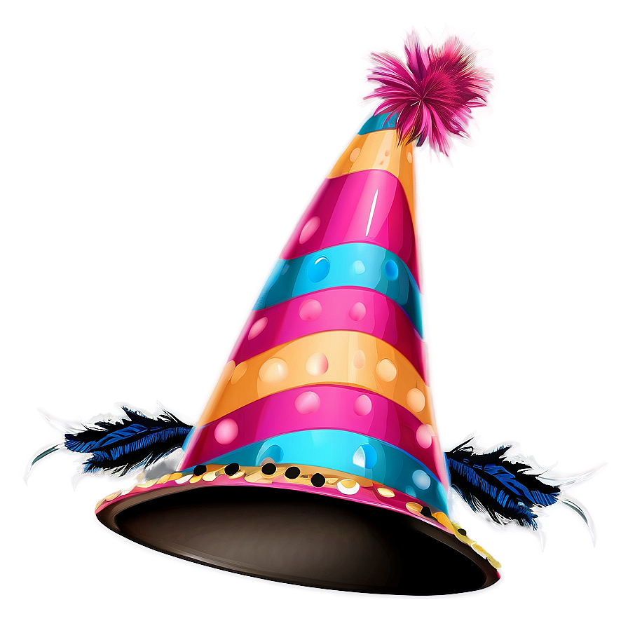 Party Hat With Feathers Png Gil18 PNG Image