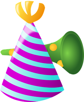 Party Hatand Horn Clipart PNG Image