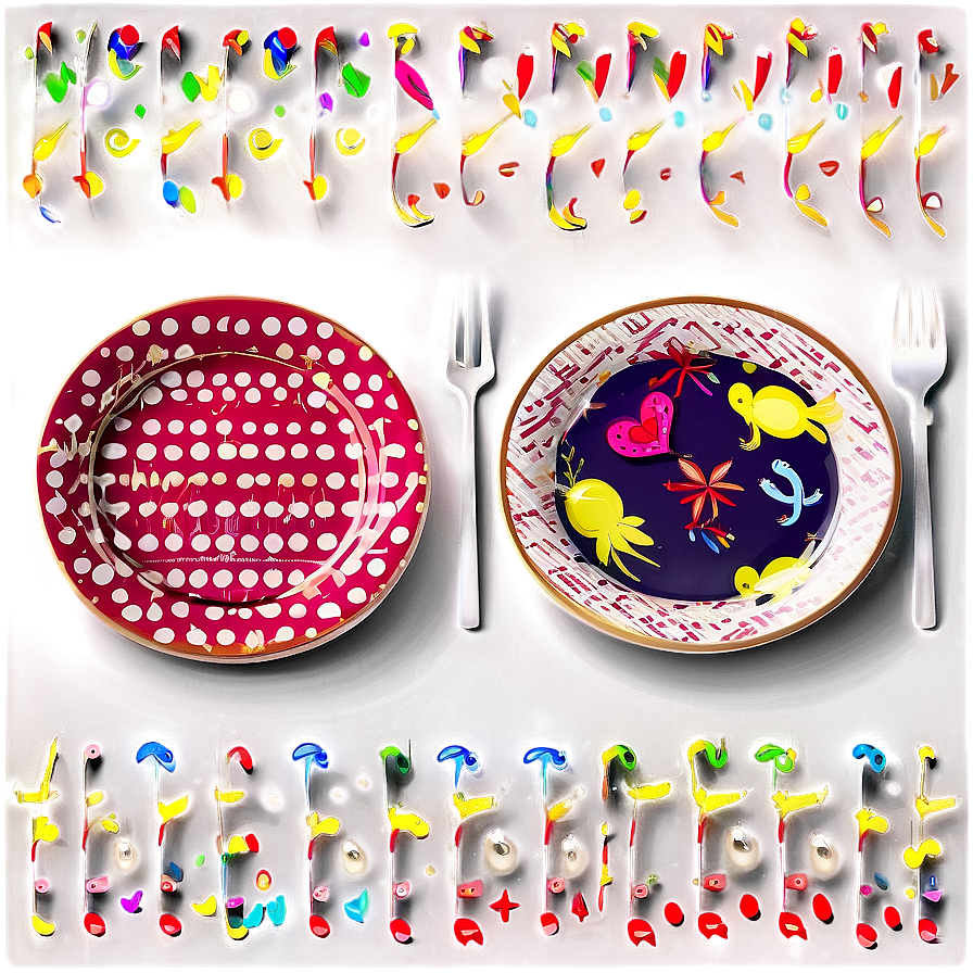 Party Plates Set Png Vwd88 PNG Image