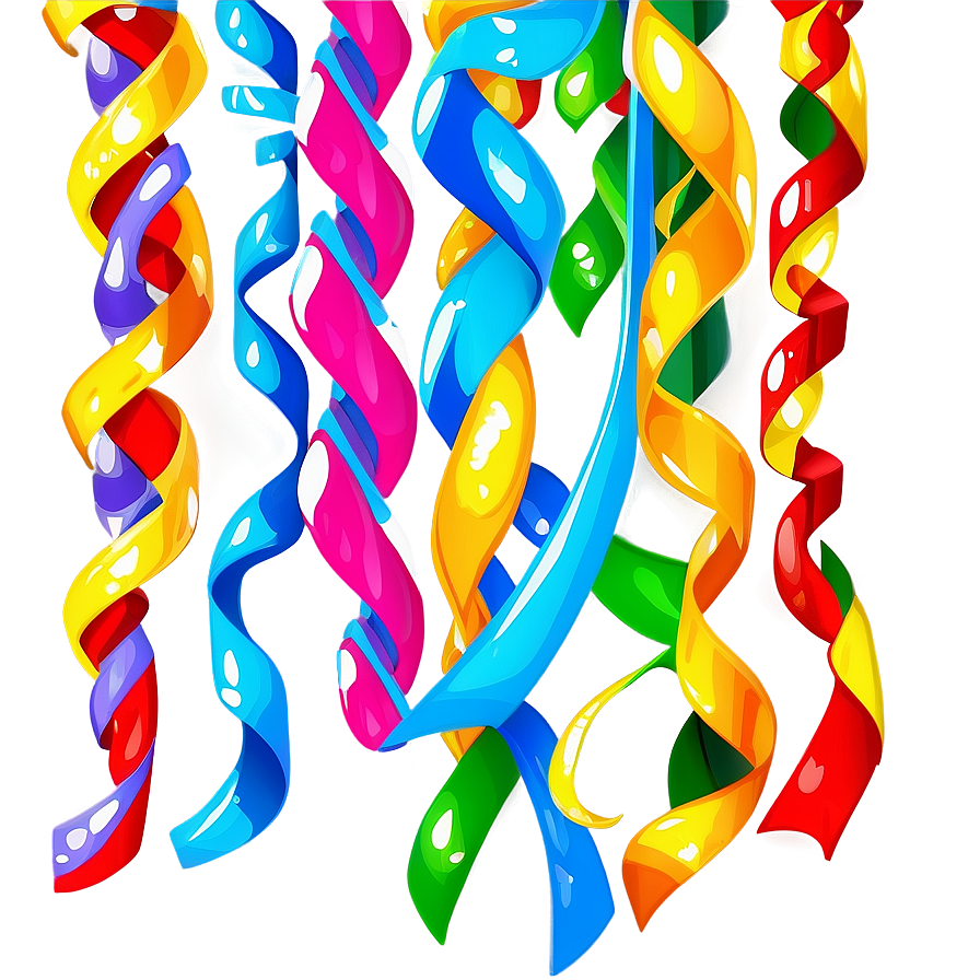 Party Streamers Clipart Png 06282024 PNG Image