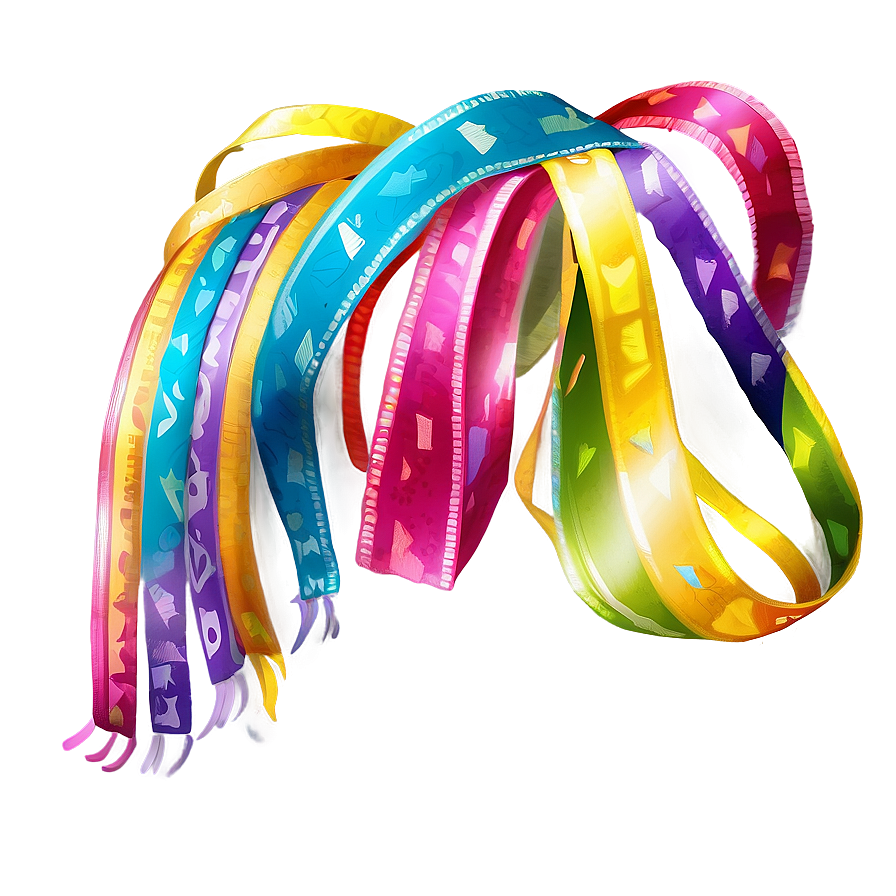 Party Streamers Drawing Png 06282024 PNG Image