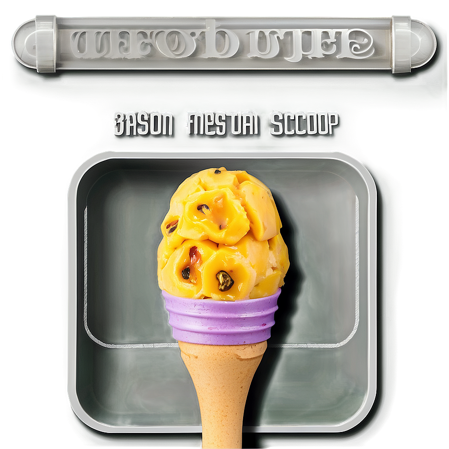 Passion Fruit Gelato Scoop Png Psm PNG Image