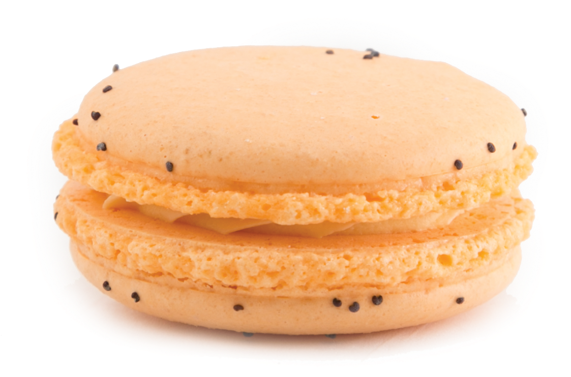 Passion Fruit Macaron Delicious Treat PNG Image