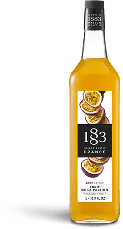 Passion Fruit Syrup Bottle1883 Routin PNG Image