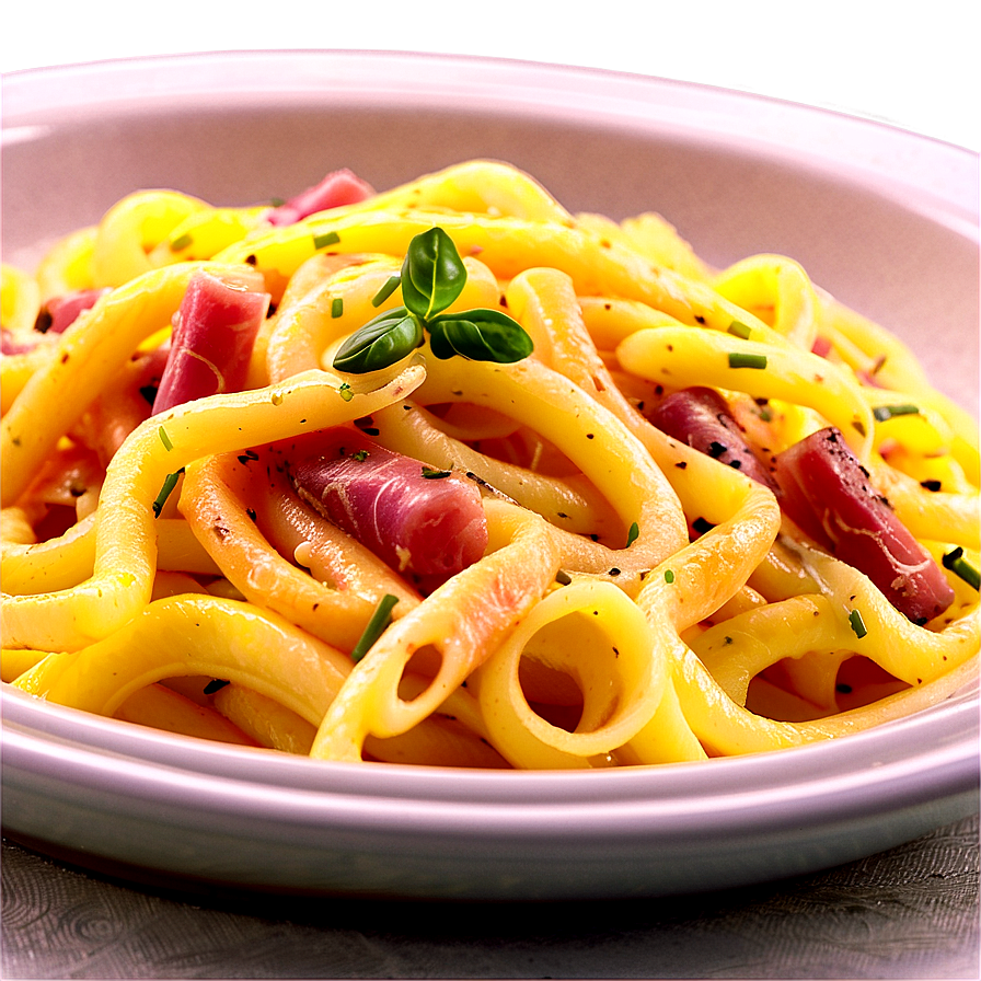 Pasta Carbonara Dish Png Oqe43 PNG Image