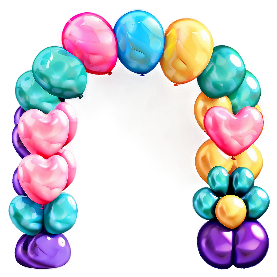 Pastel Colors Balloon Arch Png 7 PNG Image