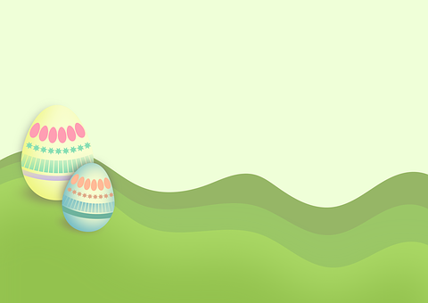 Pastel Easter Eggs Background PNG Image