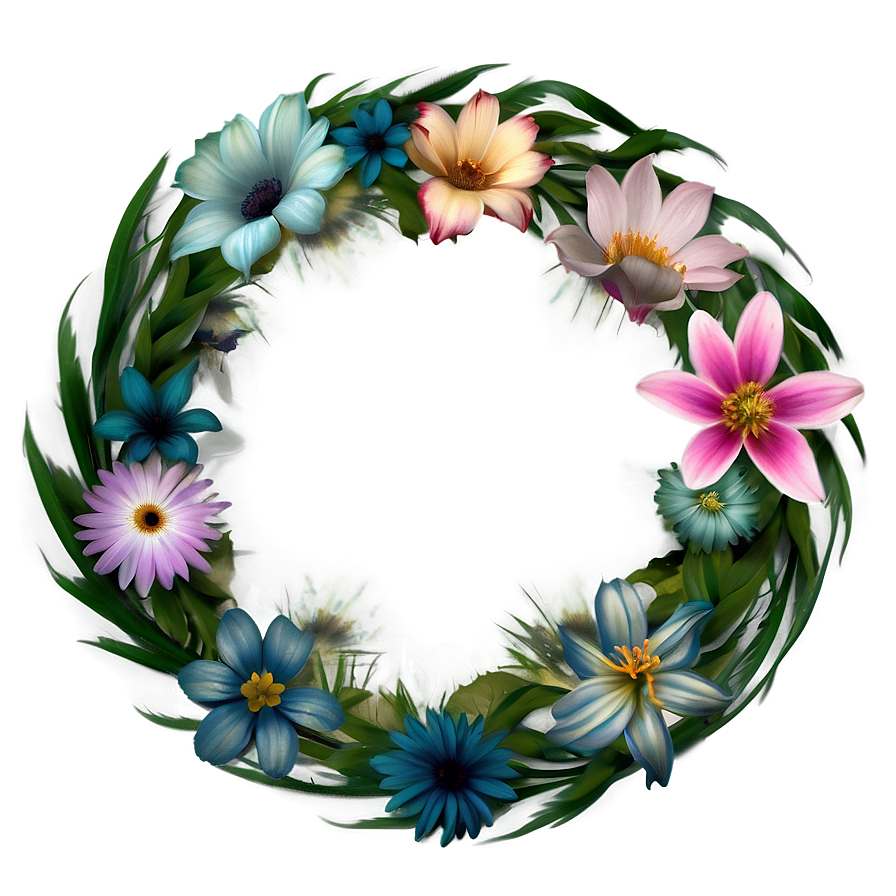 Pastel Flower Circle Png 06252024 PNG Image