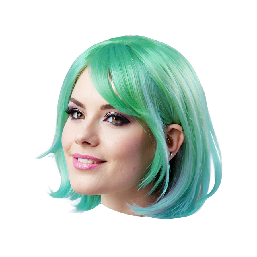 Pastel Green Hair Dream Png 06282024 PNG Image