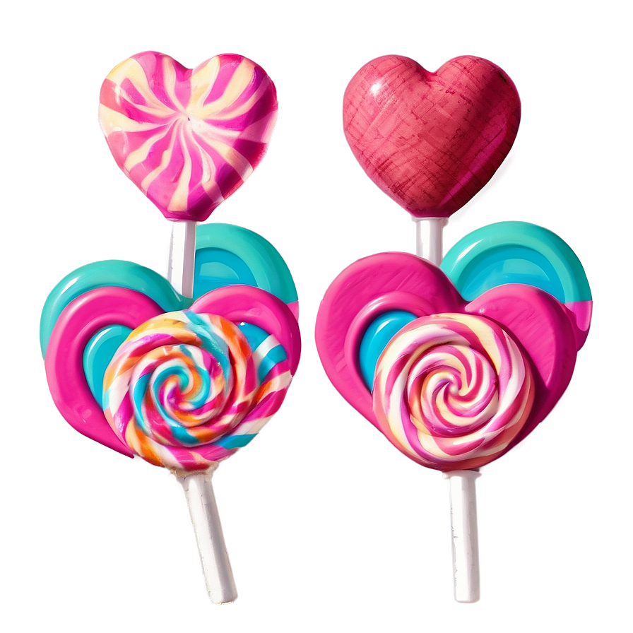 Pastel Heart Lollipop Png 06292024 PNG Image