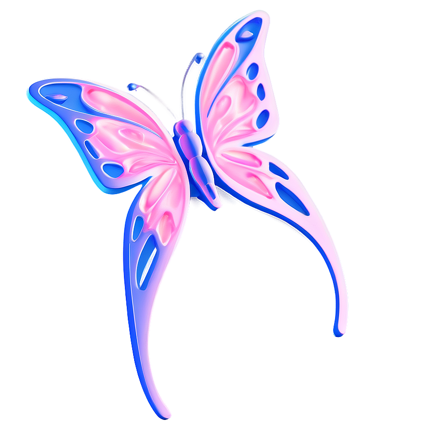 Pastel Pink Butterfly Clip Png Wns30 PNG Image