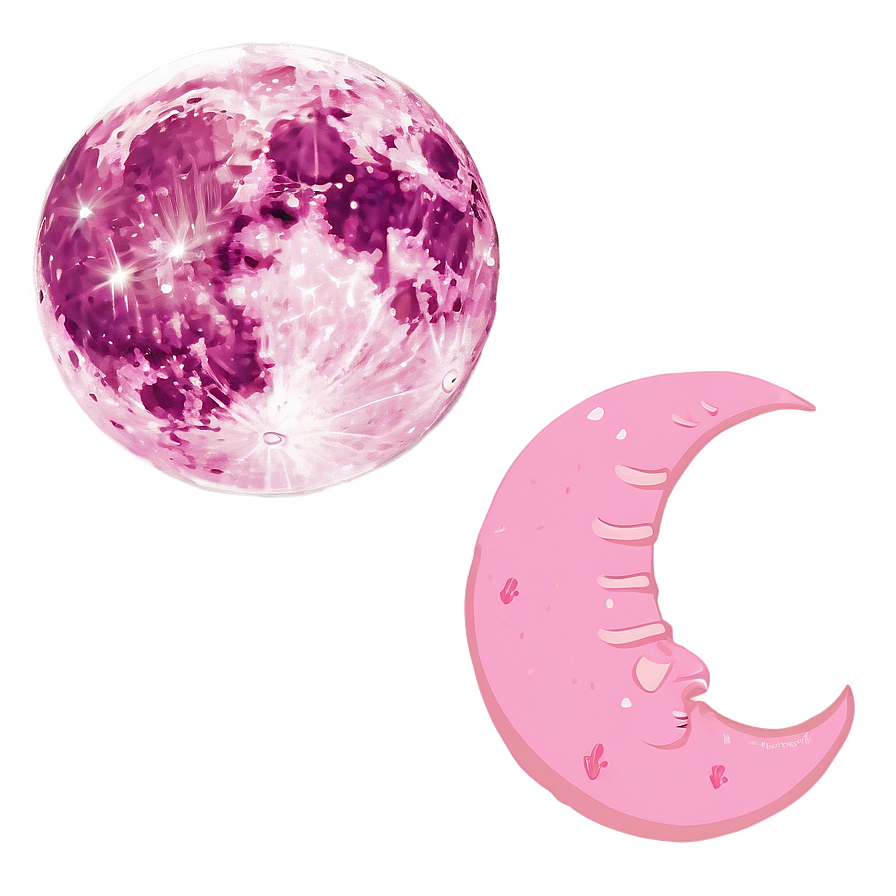 Pastel Pink Moon For Nursery Decor Png 06252024 PNG Image