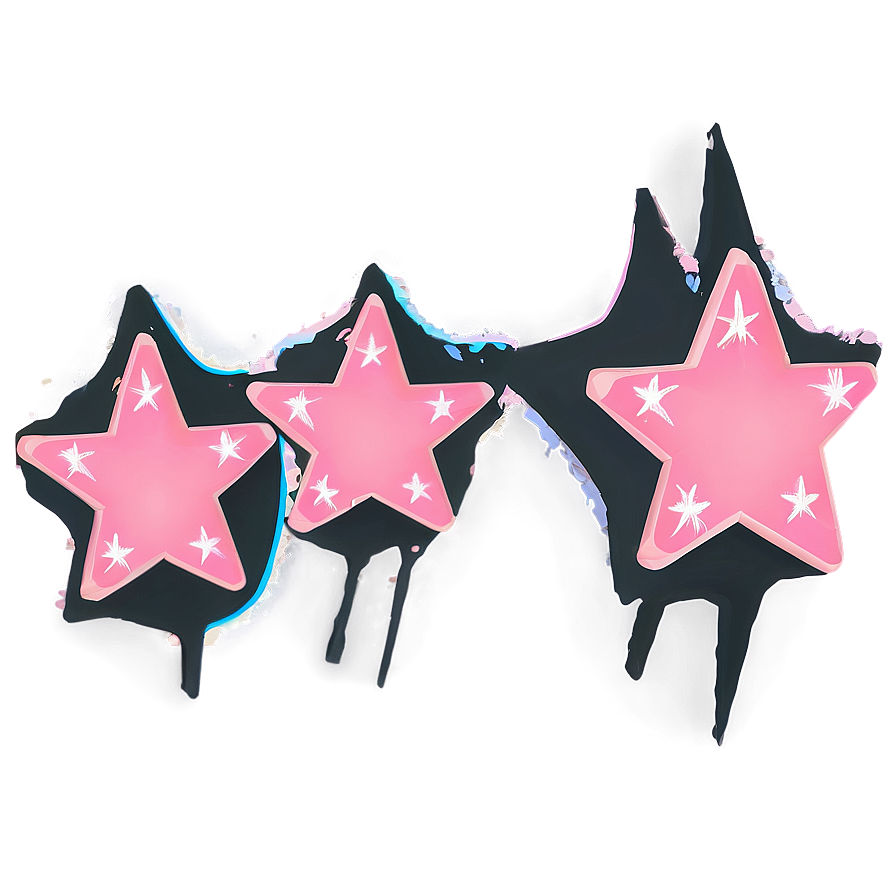 Pastel Pink Stars Png 06122024 PNG Image