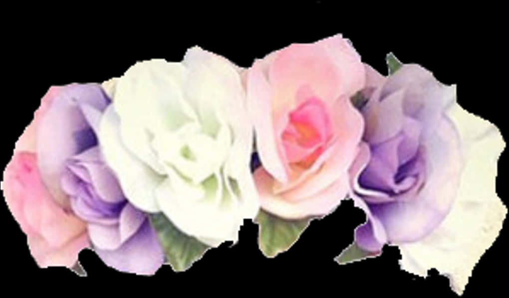 Pastel_ Roses_ Arrangement PNG Image