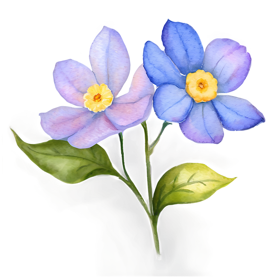 Pastel Watercolor Florals Png Vpj53 PNG Image