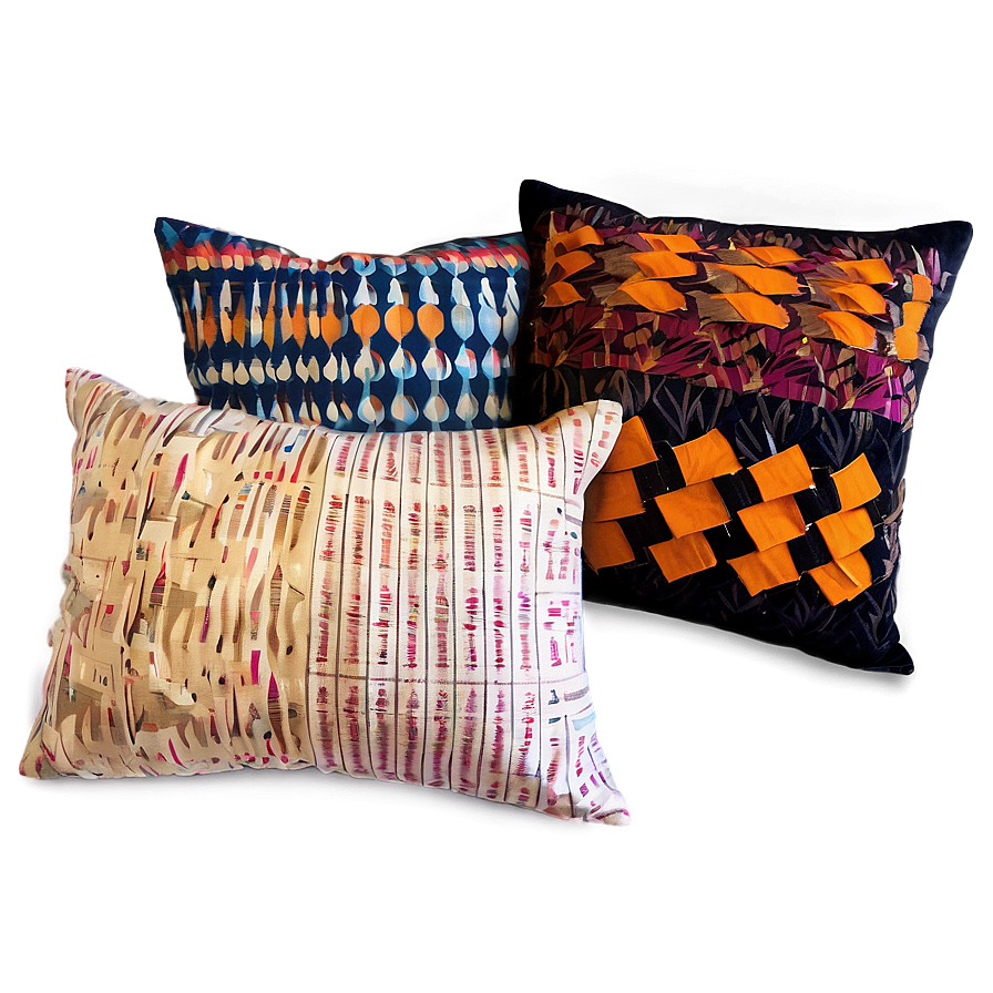 Patchwork Throw Pillows Png Ktw PNG Image