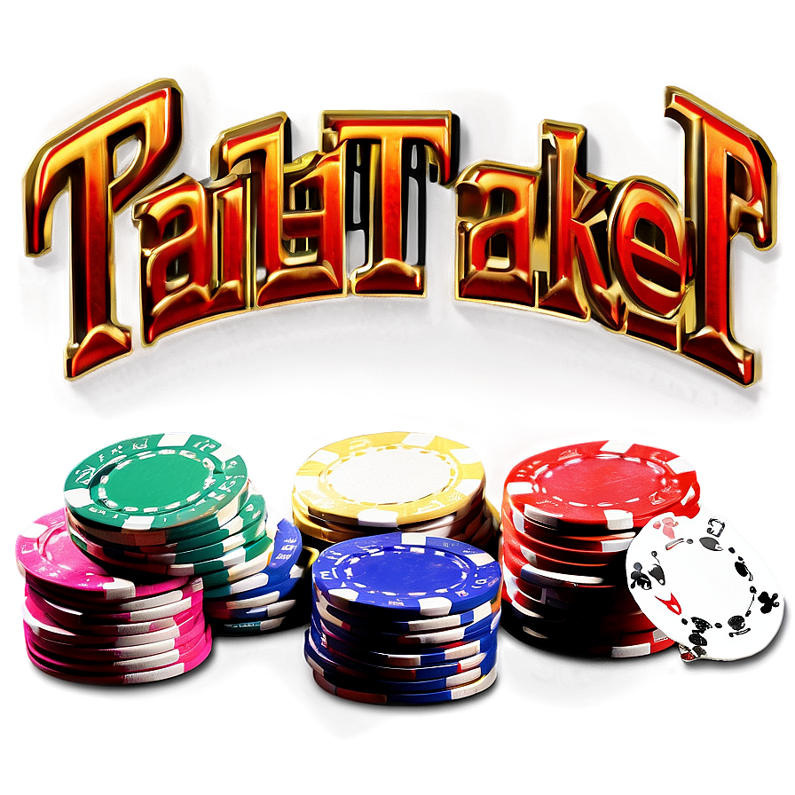 Path Taker Casino Game Logoand Chips PNG Image