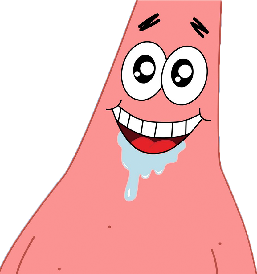 Patrick Star Drooling Cartoon PNG Image