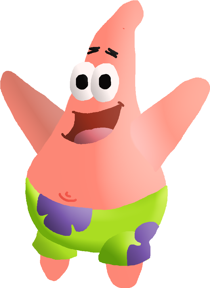 Patrick Star Happy Expression PNG Image