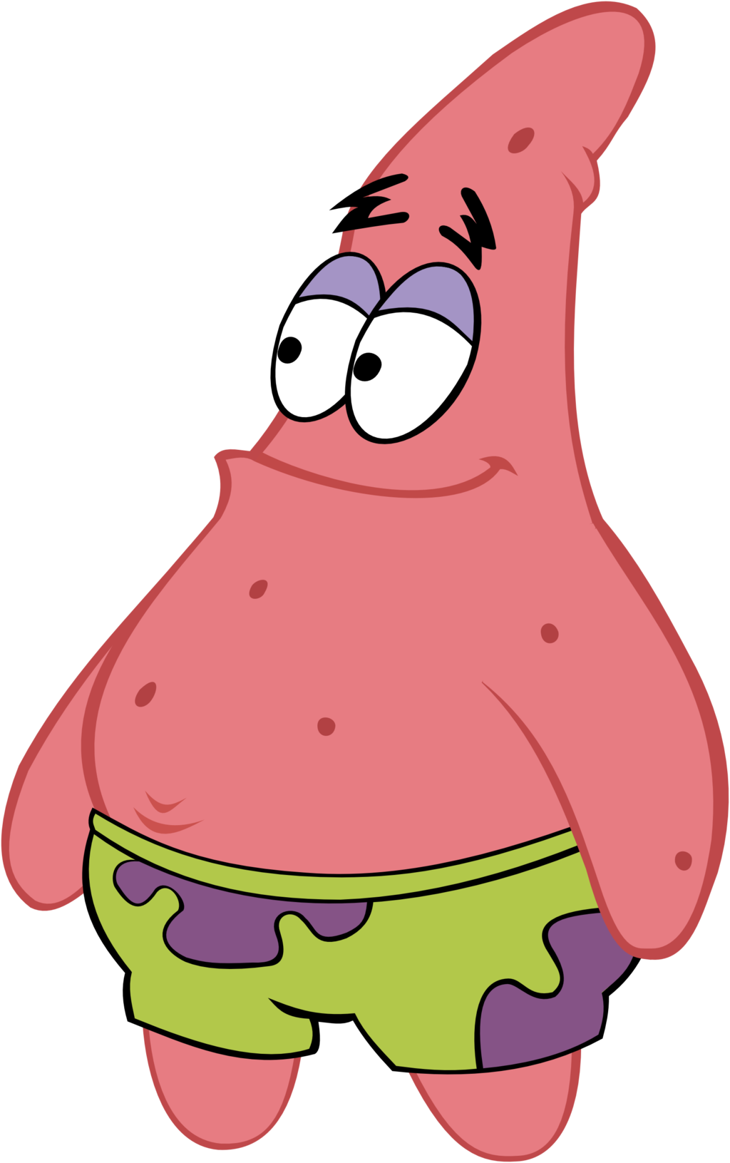 Patrick Star Standing Sponge Bob Cartoon PNG Image