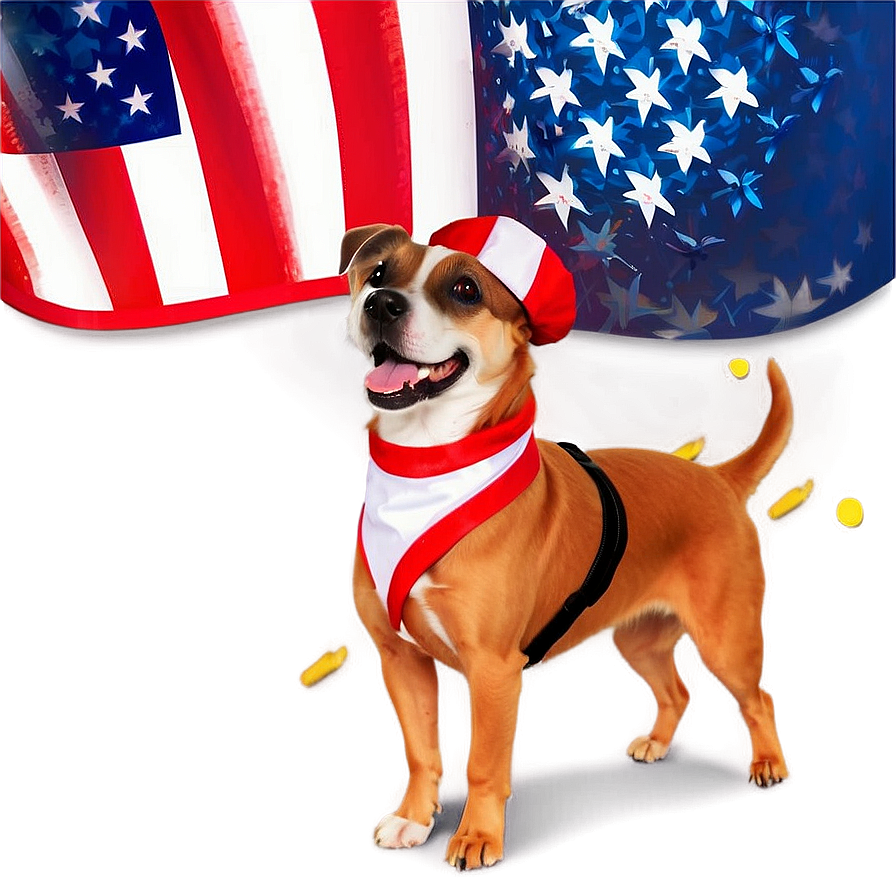 Patriotic Dog Costume On 4th Of July Png Ilf63 PNG Image