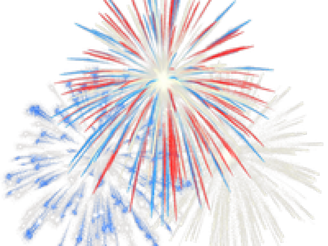 Patriotic Fireworks Explosion Clipart PNG Image