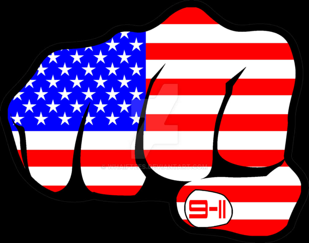 Patriotic Fist U S A Flag911 Remembrance PNG Image