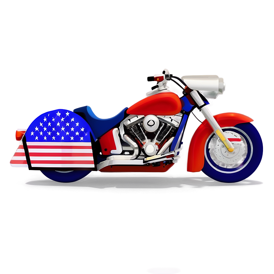 Patriotic Harley Bike Parade Png Bsm76 PNG Image