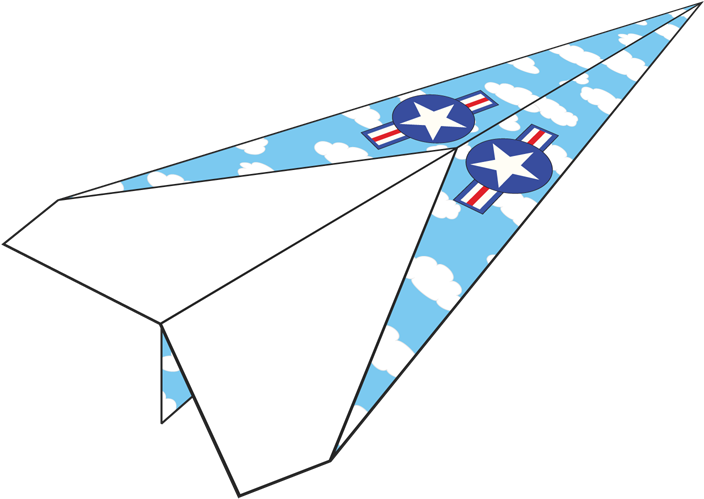 Patriotic Paper Plane Illustration PNG Image