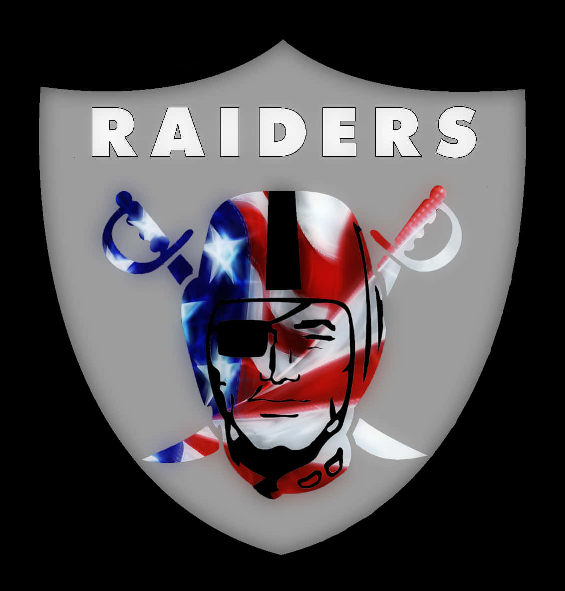 Patriotic Raiders Football Logo PNG Image